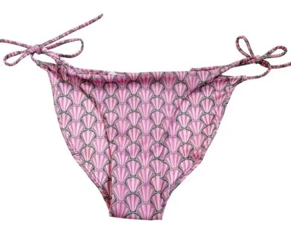 NWT Peixoto Womens Tonie Printed Side Tie Cheeky Bikini Swim Bottom Pink Size L Size L