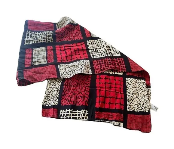 Essential Vintage  Classics Hand Rolled 100% Silk Scarf 60"L X 14.5" W thumbnail 1