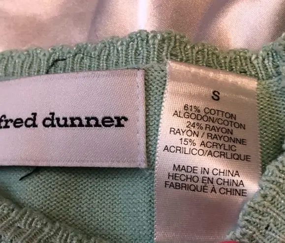 Alfred Dunner Vintage Floral Embellished Summer Sweater Size S