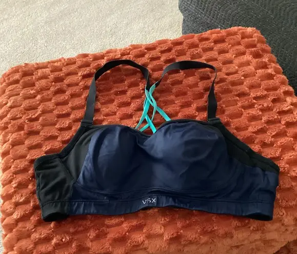 VSX Blue and Black Sports Bra with Adjustable Straps Size undefined
