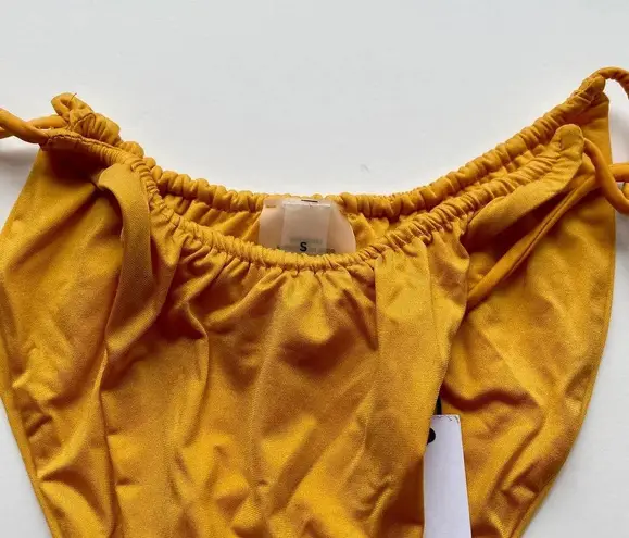Monica Hansen Beachwear Miami Vice String Bikini Bottom Yellow Size Small NEW