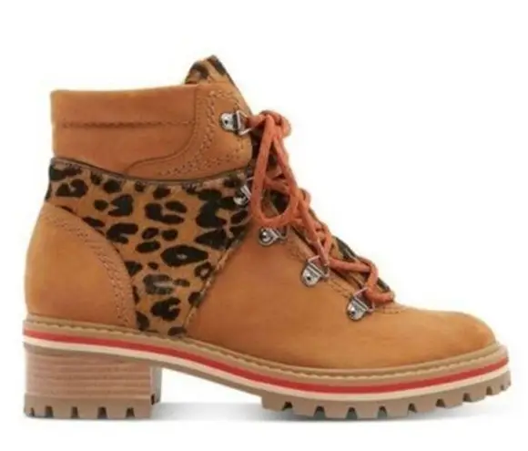 Schutz Keida Leopard Calf Hair Boots