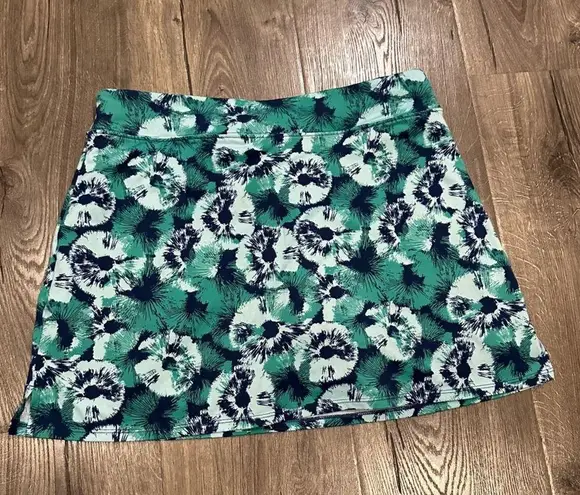 TRANQUILITY by Colorado Clothing Blue Green Floral Tennis Golf Hiking Skort Sz S