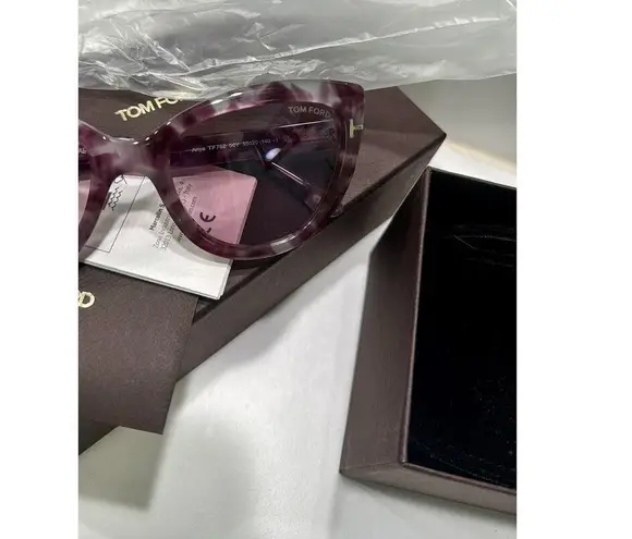 Tom Ford 55mm Cat Eye Sunglasses havana Violet