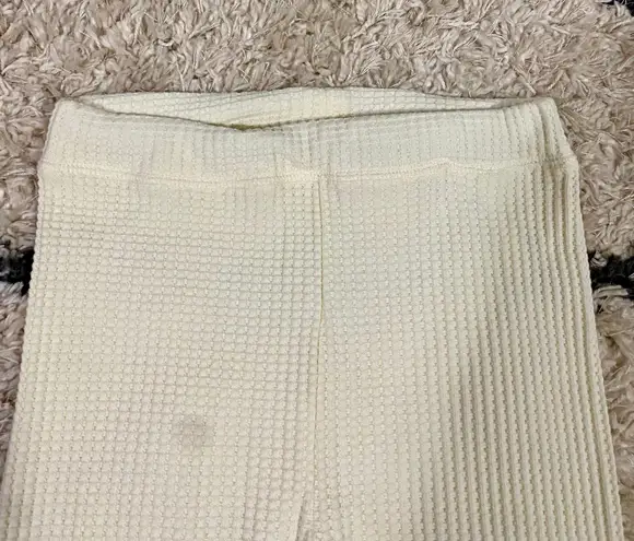 Roots Ivory Waffle Knit Lounge/sleep Pants