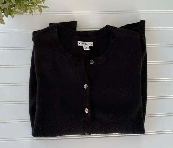 Croft & Barrow Black button Cardigan sweater Size Medium