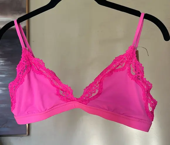 SKIMS  FITS EVERYBODY‎ LACE TRIANGLE BRALETTE TAFFY Multi size L NWT