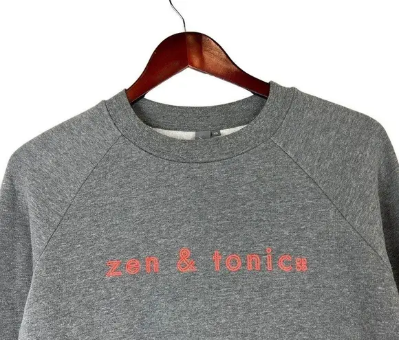 Sweaty Betty  Yoga Sweatshirt Crew Neck Size XS Grey Zen & Tonics Oversized