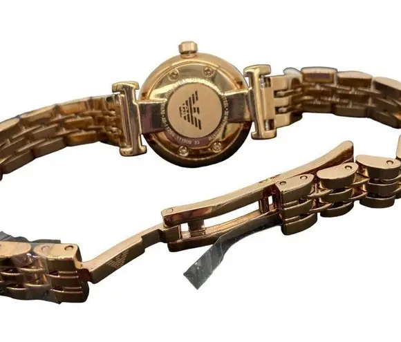 Emporio Armani Gianni Rose Gold Crystal Pave Watch AR11266 New