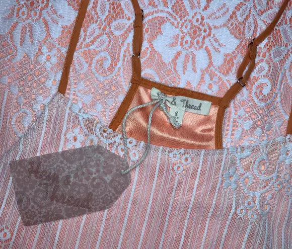 Hem & Thread NWT Boutique Lace Overlay Mini Dress