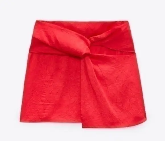 ZARA  knotted satin skirt 3564/089