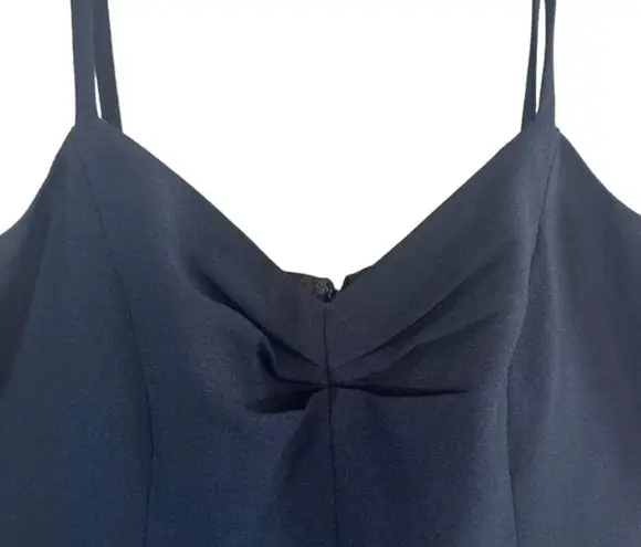 Eliza J Navy Blue Sleeveless One Piece Lined Pants Romper Women Sz 10
