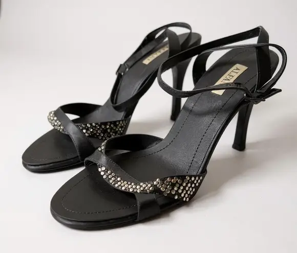 Alfani Womens Heels Size 9M Black Ankle Strap Heeled Evening Party Formal