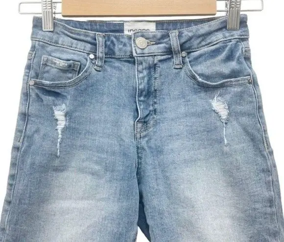 Insane Gene Distressed Denim Bermuda Shorts Women’s Size Small Cutoff Jorts Blue