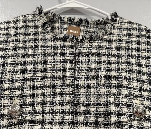 Hugo Boss Boss Jatwea Houndstooth Tweed Jacket US 6
