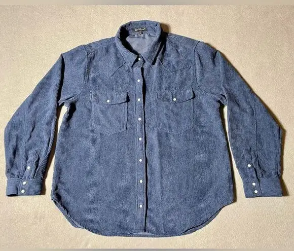 Velvet Heart  Women’s Casual Shirt Blue Size XL Corduroy