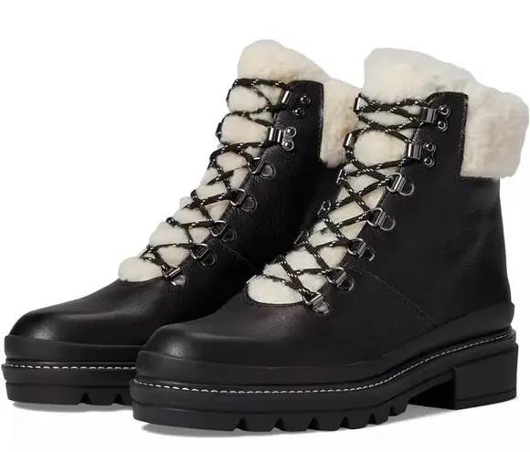 Bernardo  Studio hiker boho ankle Dasher Hiker Faux Shearling Trim SZ6.5M F3 2057 - Image 1