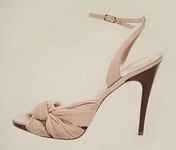 Alexandra Neel Pleated Chiffon Sandals