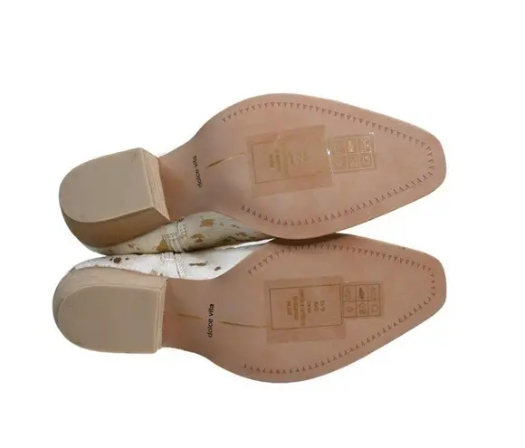 Dolce Vita Womens 8.5 Silma Bootie in Cow Hair Gold Multi NEW