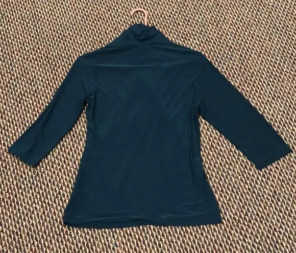 IMAN Crossover Wrap Ling Sleeve Blouse Sz S