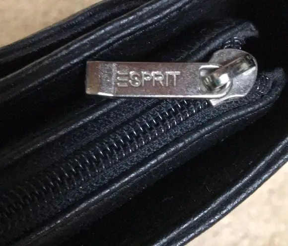 Esprit VTG Y2K Espirit Faux Leather Vegan Small Black Carry Hand Bag