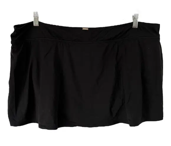 Anne cole NWT Plus Solid Classic Black Modest Swim Skirt Skort Size 22w