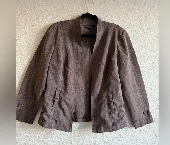 Perceptions Vintage Brown Blazer Relaxed Fit Suit Jacket Size 16