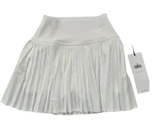 Alo Yoga Grand Slam Tennis Skirt White Size XXS Black