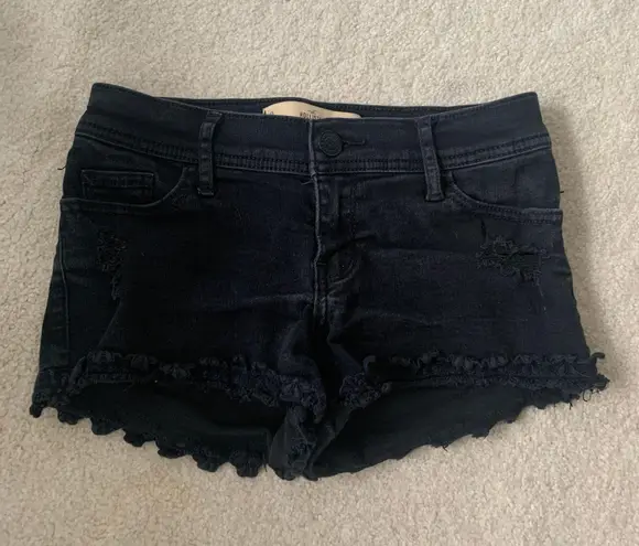 Hollister Short Short Low Rise Ripped Jean Shorts