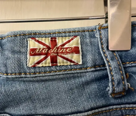 Machine Pour Neuf Mode Rainbow Distressed Denim Jean PRIDE 5/28 Red