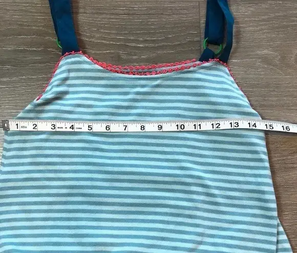 Matilda Jane Good Hart Clear Skies Blue Striped Dropped Waist Tank Top Size S
