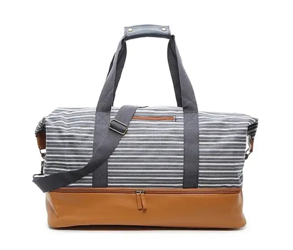 DSW Stripe weekender bag by