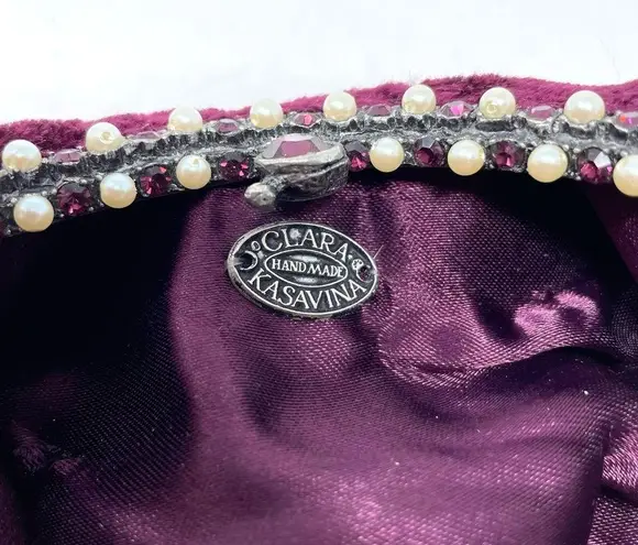 CLARA KASAVINA mini velvet bag, NEW