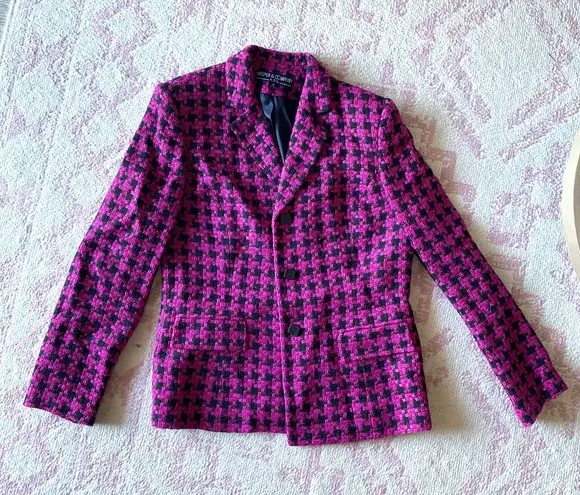 Kasper Vintage Black And Pink Blazer Blazer