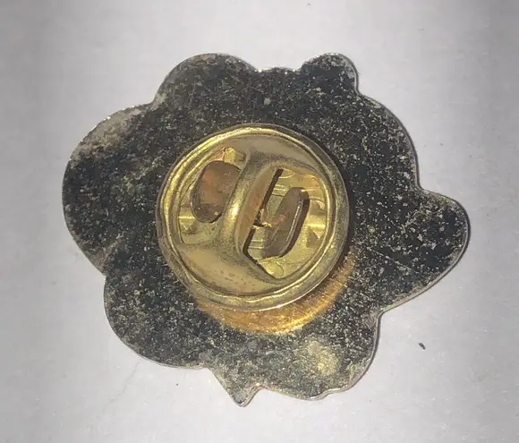 Independent Order of Odd Fellows Daughters of Rebekah Butterfly Bird Enamel Pin Orange