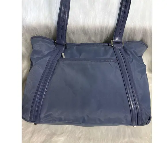 Tumi Blue Nylon Tote Bag Handbag Purse Travel Work Casual Lightweight