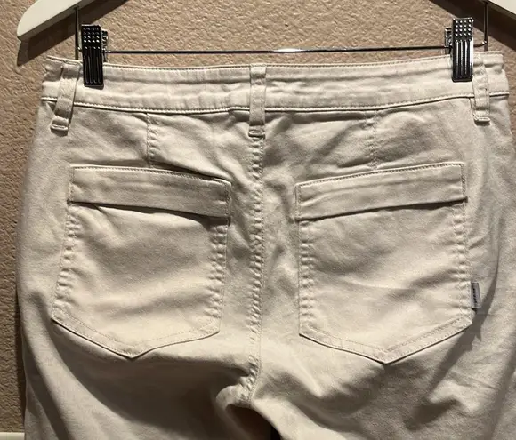 prAna Women’s Kayla Beige Bone colored Jeans Cropped Size 4