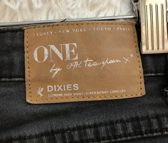 One Teaspoon high waist Dixies skinny jeans in black