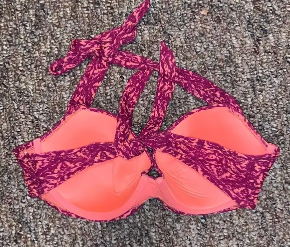 American Eagle Womens  pink and purple bikini top with underwire