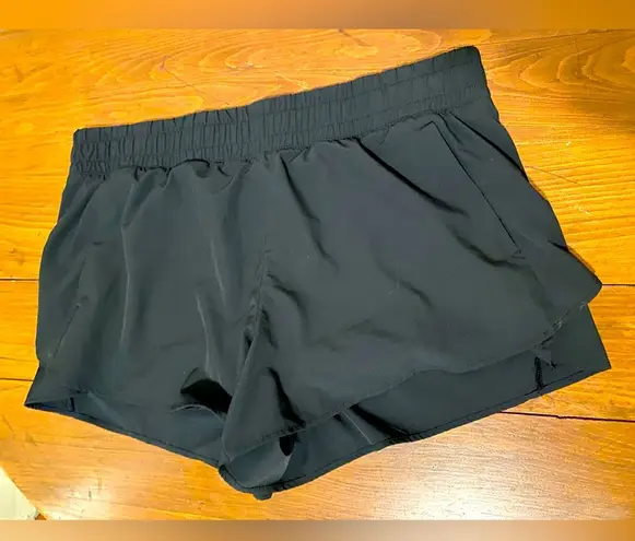 Avia Black Women's Dolphin Flowy Athletic Shorts SzXXL