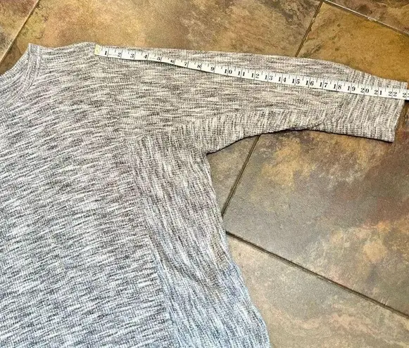 Westbound  Women’s Gray Ribbed Long Sleeve Blouse 1X