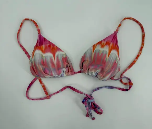 BASTA SURF Bikini Top Size Small NEW Triangle String Tie Dye Swim Beach NWOT Pink