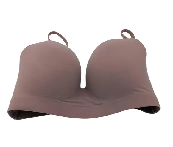 Soma Enbliss Wireless Bra 34D Taupe V-Neck Seamless Comfort Everyday