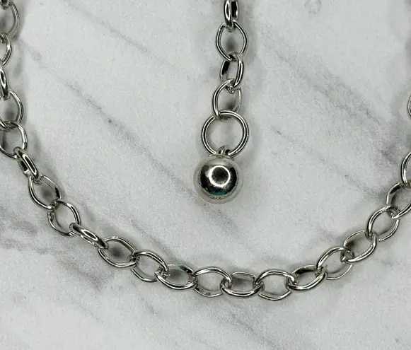 Y2K Rhinestone Flower Silver Chain Belt Extra Small/Small (XS/S) ✨