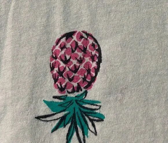 Arizona Jeans Arizona Jean Co Teal Pineapple Shirt Small