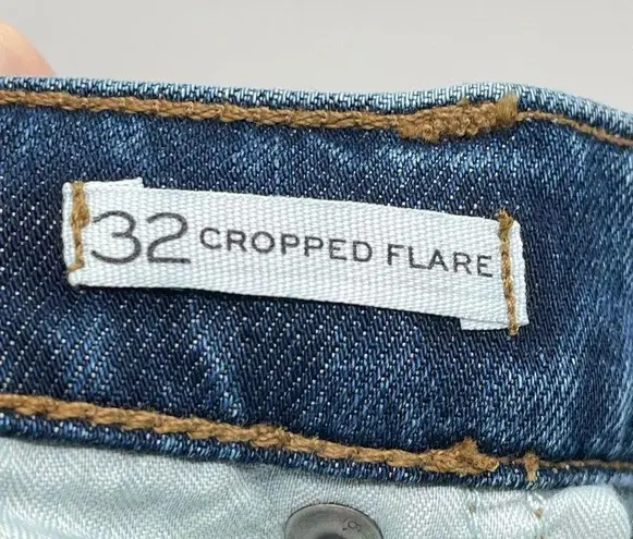 Banana Republic  Womens Cropped Flare Jeans Denim Medium Wash Blue Size 32