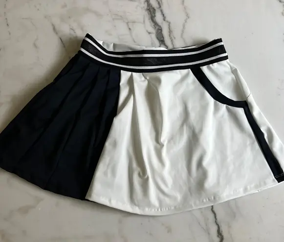 Free People Movement Round Robin Black White Colorblock Skort