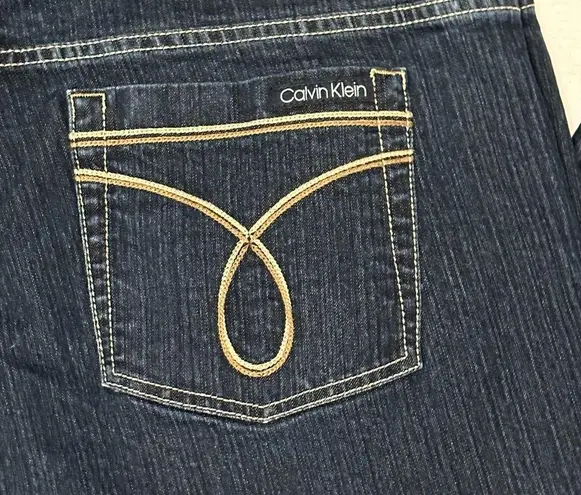 Calvin Klein Jeans Calvin Klein Womens Plus Sz 20 Dark Skinny Fit Straight Leg Denim Blue Jeans