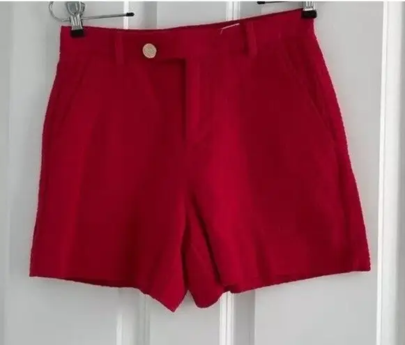 Draper James NWT Women’s RSVP Red Textured Knit SHORTS Size 2.