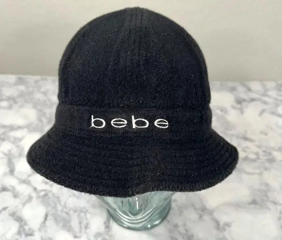 Bebe  Vintage Black Terry Bucket Hat